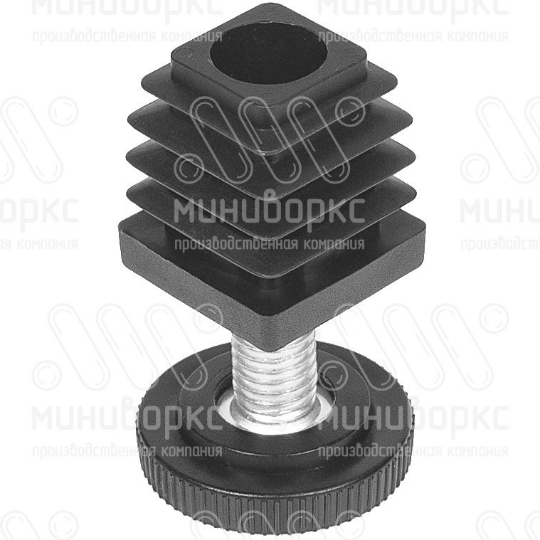 Комплекты квадратных заглушек с опорами 25x25 – 25-25M10.D32x15 | картинка 1