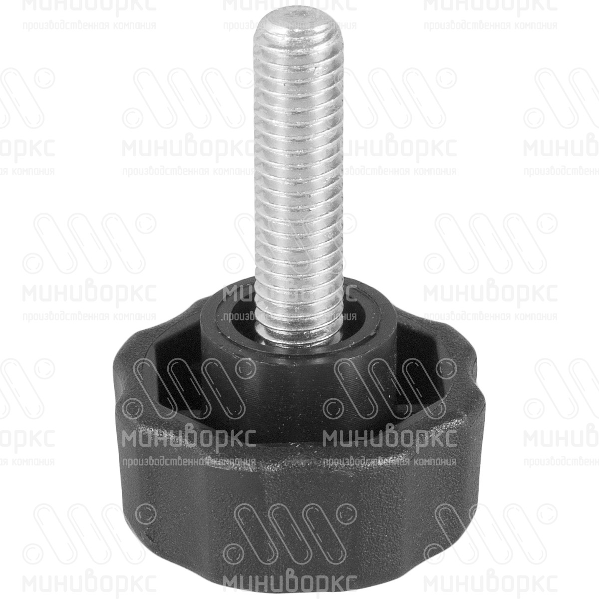 Фиксатор пластиковый с рукояткой m6x10 25 – Ф25М6-10ЧС | картинка 1