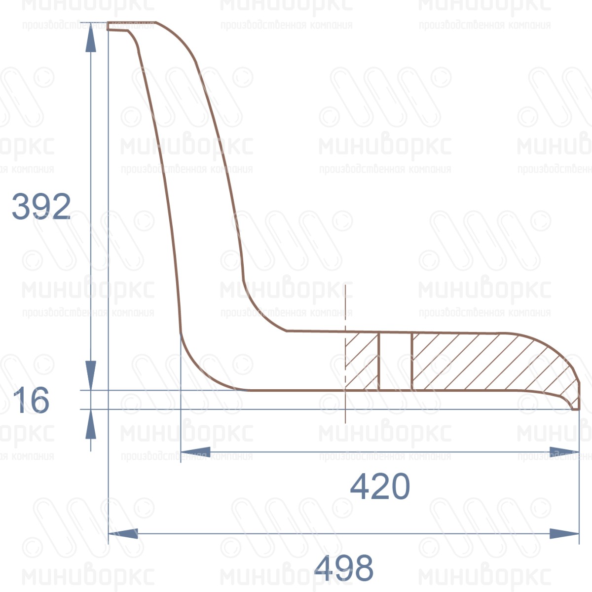 Сиденья пластиковые для трибун стадионов – СФ498КА-О | картинка 6